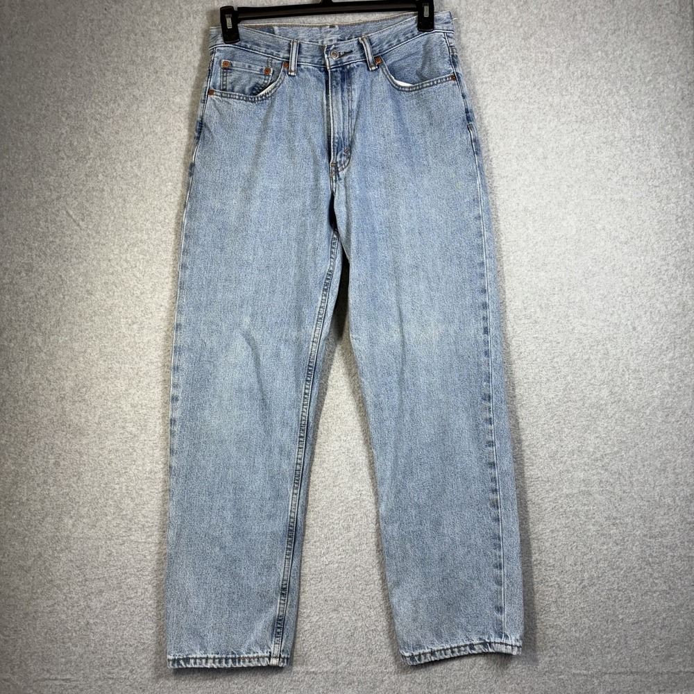 Levi's 550 Relaxed Fit Jeans Men's W33 L32 Light Wash Blue Denim